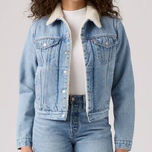 Levi’s Light Wash Denim Sherpa Jacket